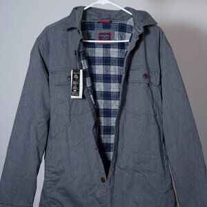 Grey Untuckit Flannel Jacket